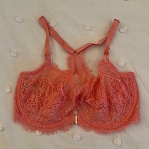 Front-Clasp Pink Lace Bra